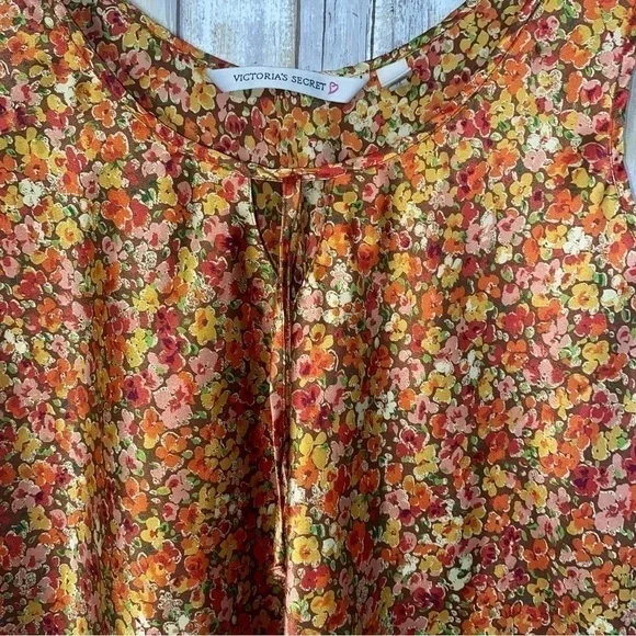 Victoria’s Secret Vintage Orange Floral Tank - Picture 3 of 4
